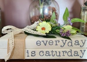 Handcrafted  / Farmhouse Style Decor Book Set